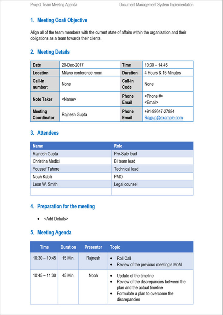 Meetings Management Toolkit