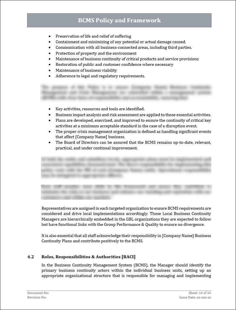 ISO 22301 Documentation Toolkit