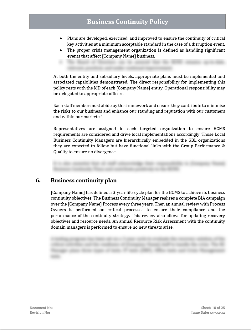 ISO 22301 Documentation Toolkit