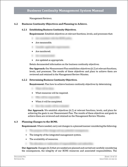 ISO 22301 Documentation Toolkit