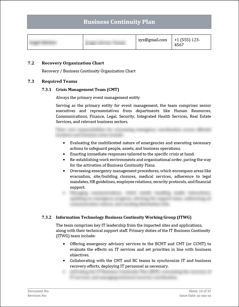 ISO 22301 Documentation Toolkit