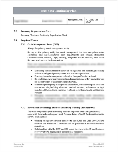 ISO 22301 Documentation Toolkit