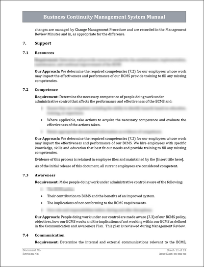 ISO 22301 Documentation Toolkit