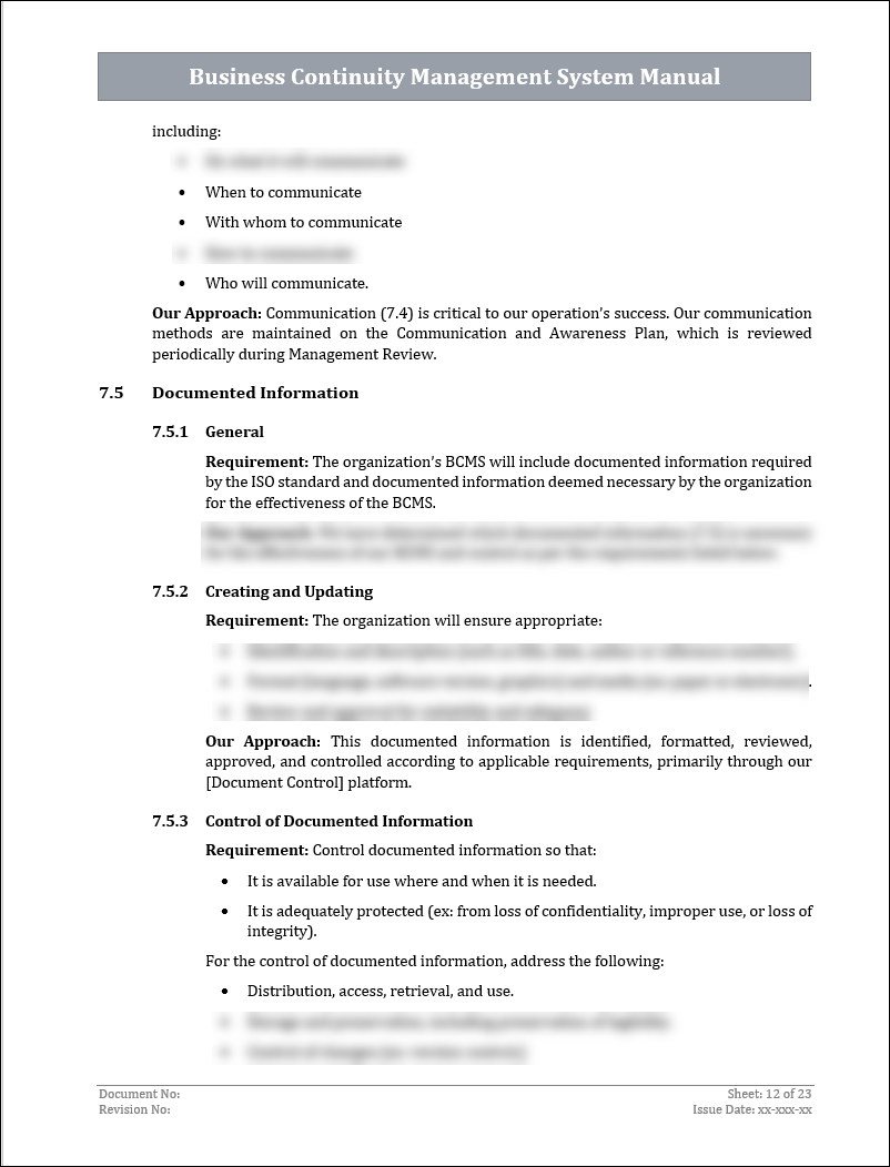 ISO 22301 Documentation Toolkit