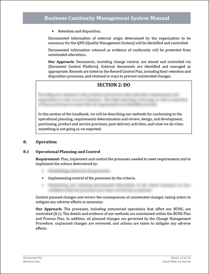 ISO 22301 Documentation Toolkit