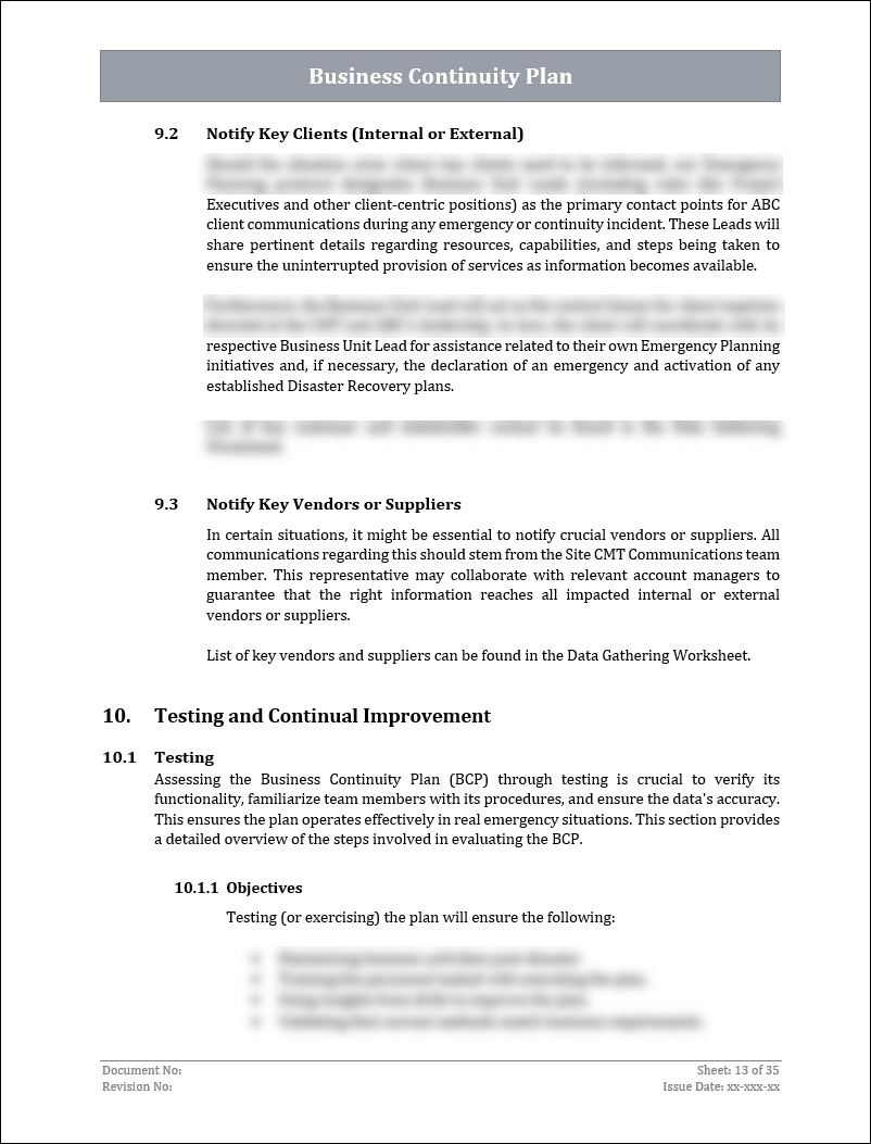 ISO 22301 Documentation Toolkit