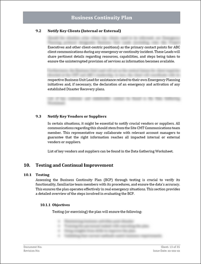 ISO 22301 Documentation Toolkit