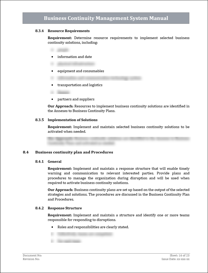 ISO 22301 Documentation Toolkit