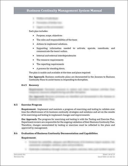 ISO 22301 Documentation Toolkit