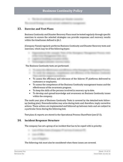 ISO 22301 Documentation Toolkit