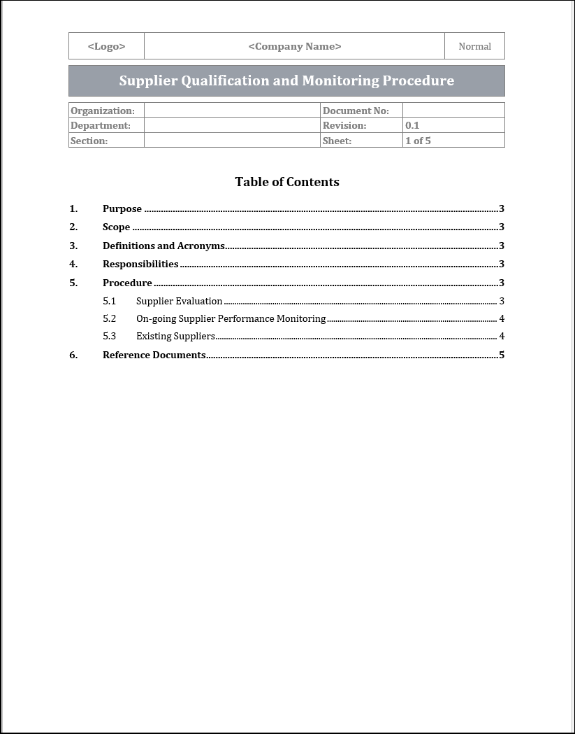 ISO 22301 Documentation Toolkit