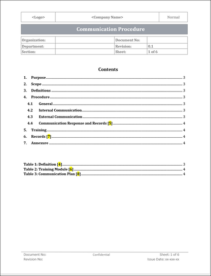 ISO 22301 Documentation Toolkit