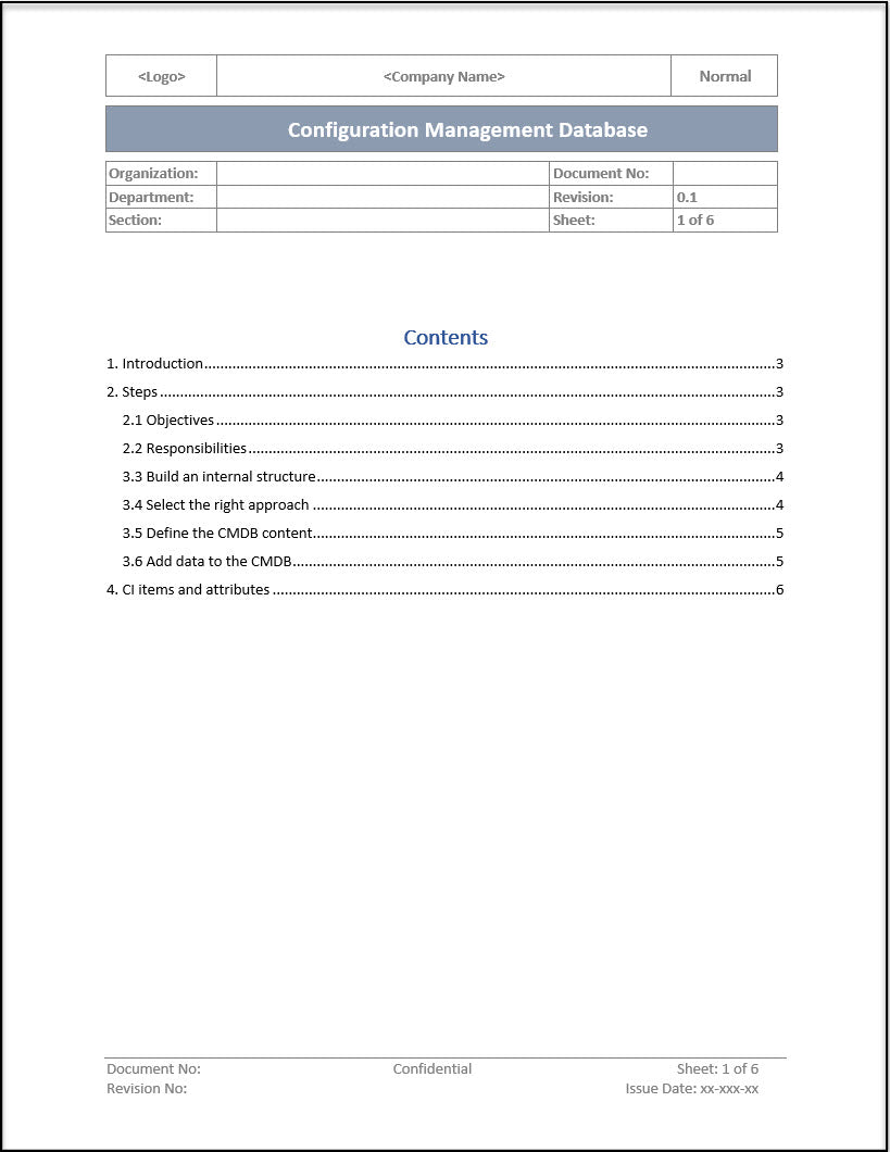 ISO 20000 Documentation Toolkit