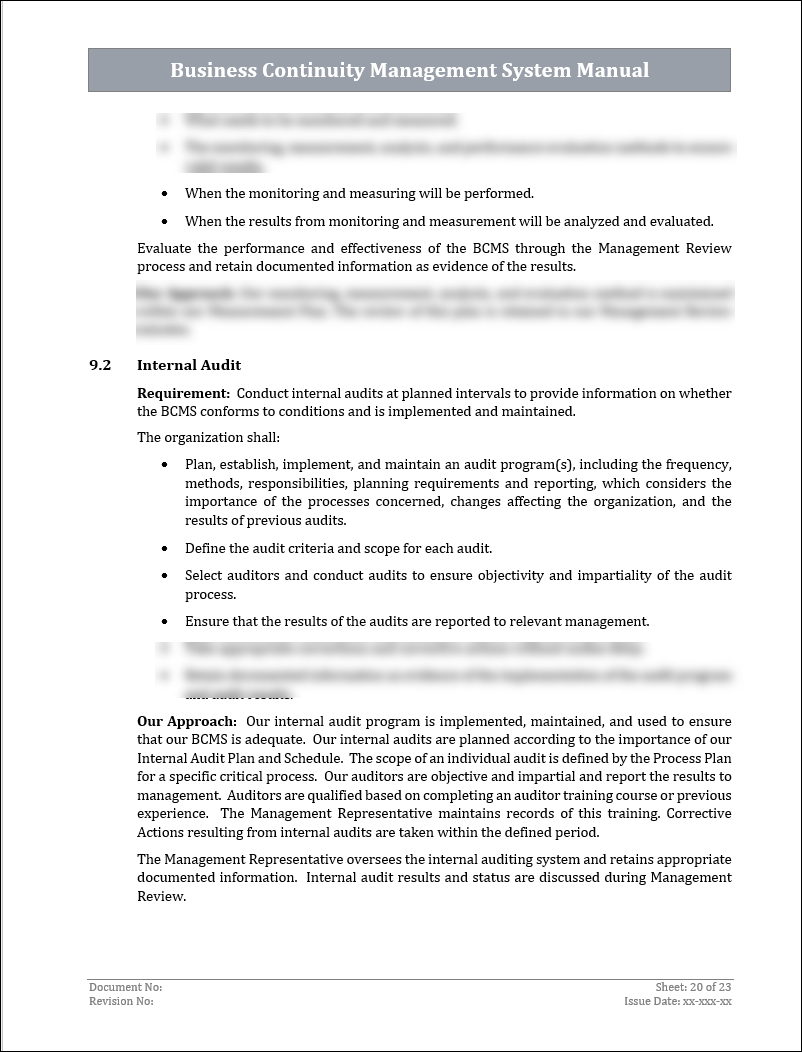 ISO 22301 Documentation Toolkit
