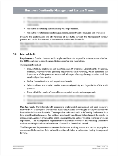 ISO 22301 Documentation Toolkit