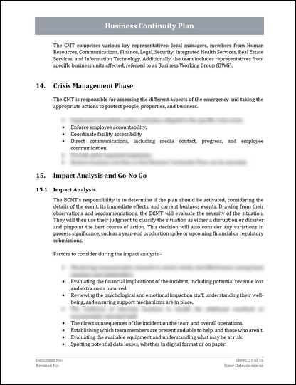 ISO 22301 Documentation Toolkit