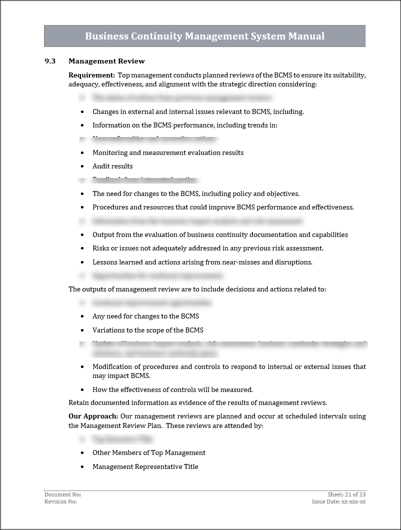 ISO 22301 Documentation Toolkit