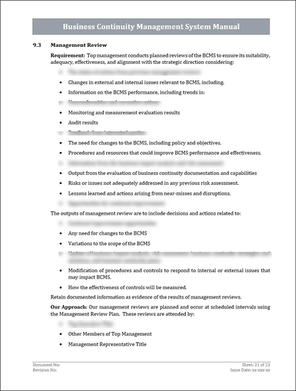 ISO 22301 Documentation Toolkit