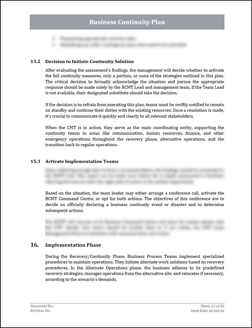 ISO 22301 Documentation Toolkit