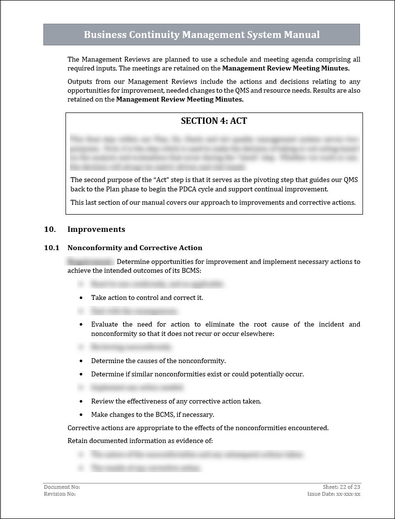 ISO 22301 Documentation Toolkit