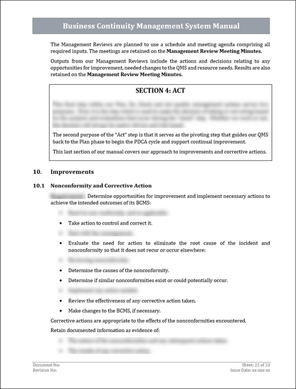 ISO 22301 Documentation Toolkit