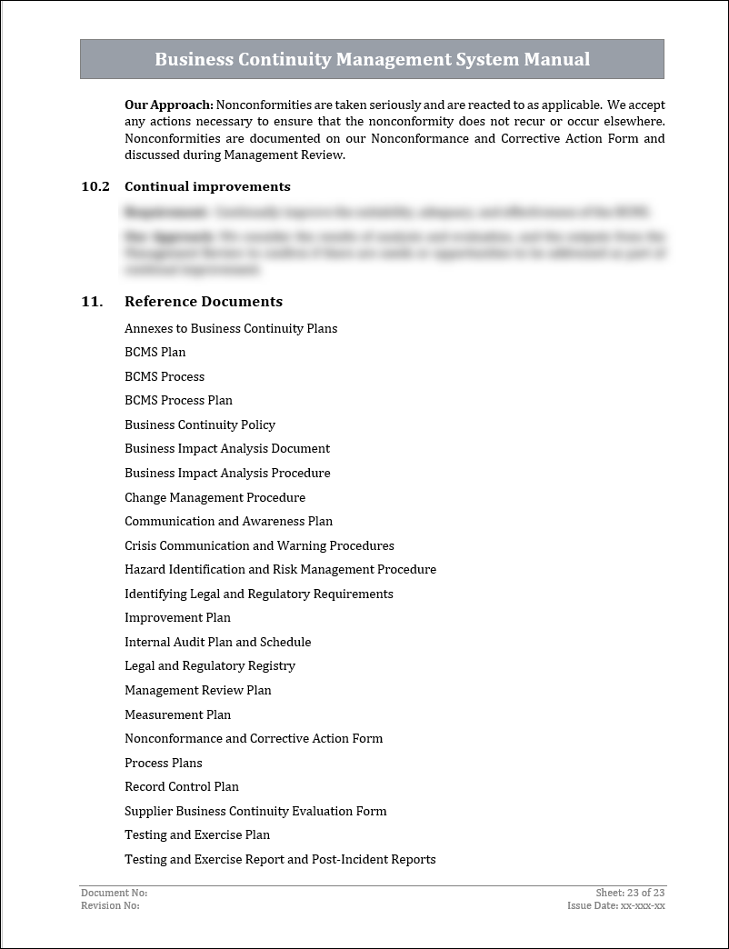 ISO 22301 Documentation Toolkit