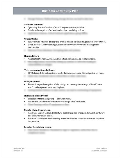 ISO 22301 Documentation Toolkit