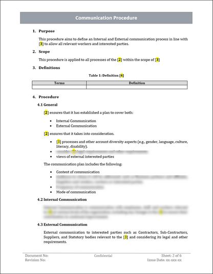 ISO 22301 Documentation Toolkit