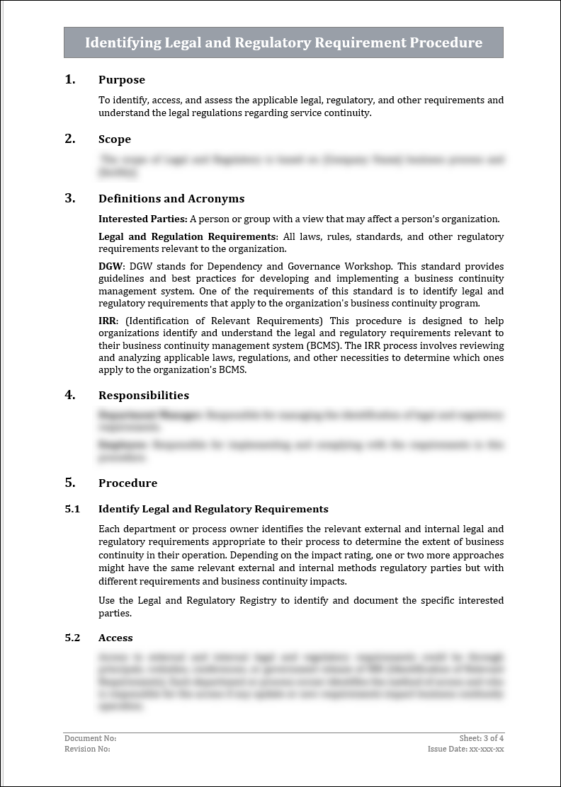ISO 22301 Documentation Toolkit
