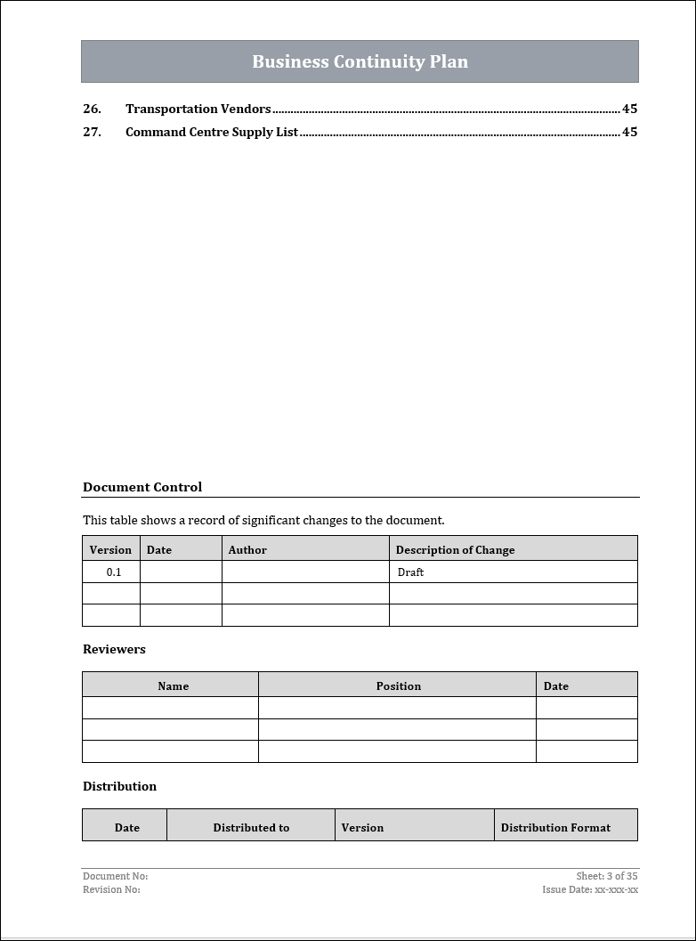 ISO 22301 Documentation Toolkit