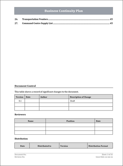 ISO 22301 Documentation Toolkit