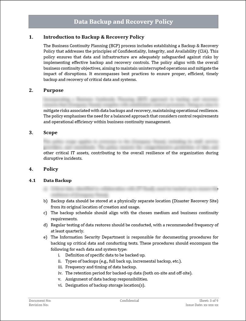 ISO 22301 Documentation Toolkit