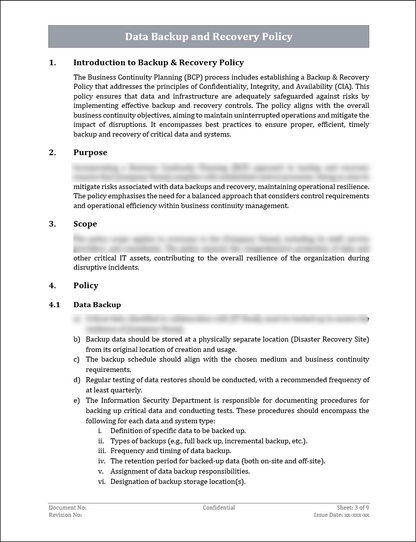 ISO 22301 Documentation Toolkit