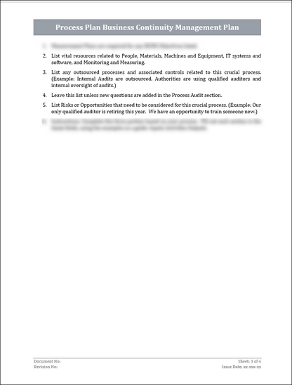 ISO 22301 Documentation Toolkit