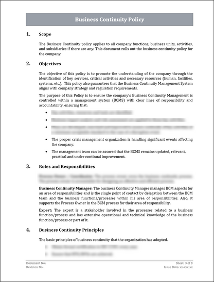 ISO 22301 Documentation Toolkit