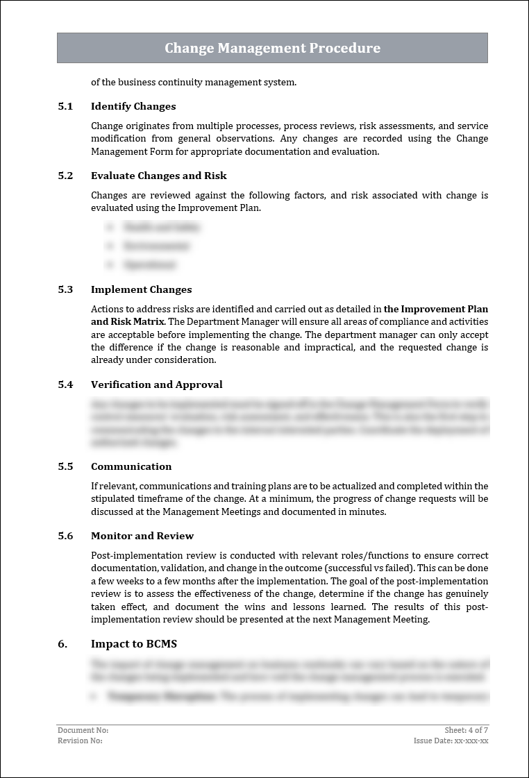ISO 22301 Documentation Toolkit