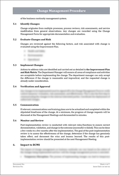 ISO 22301 Documentation Toolkit