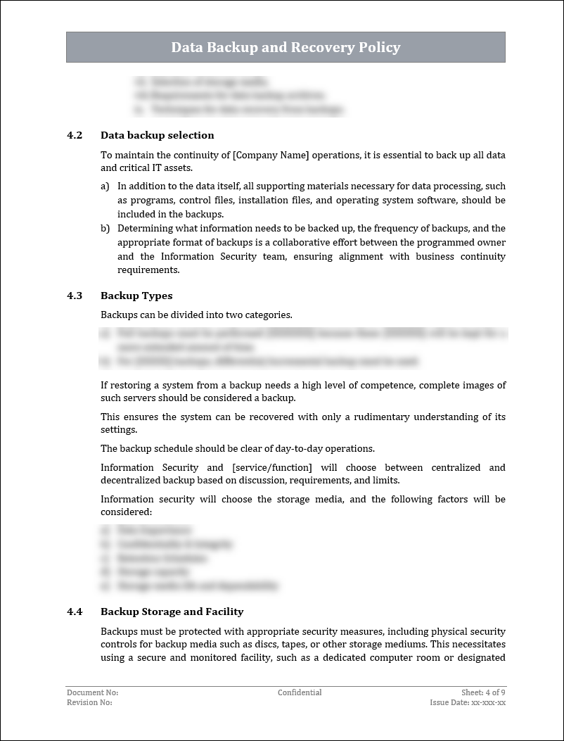 ISO 22301 Documentation Toolkit