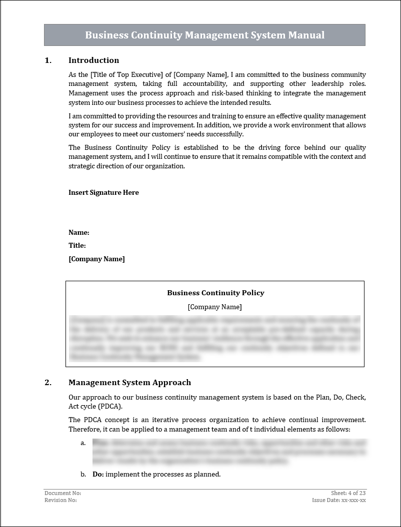 ISO 22301 Documentation Toolkit