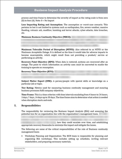 ISO 22301 Documentation Toolkit