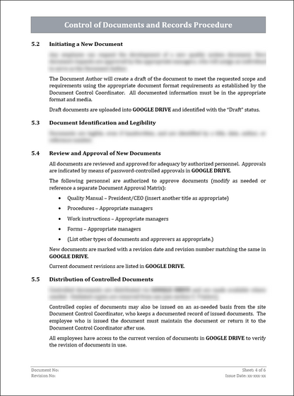 ISO 22301 Documentation Toolkit