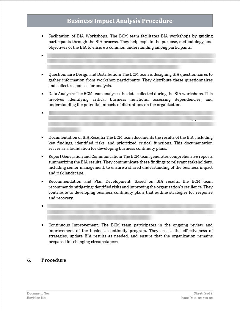 ISO 22301 Documentation Toolkit