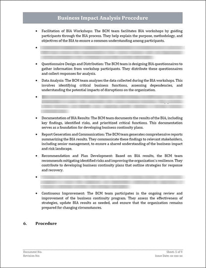 ISO 22301 Documentation Toolkit