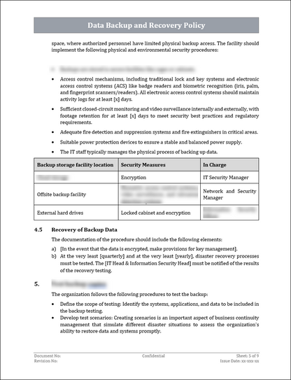 ISO 22301 Documentation Toolkit