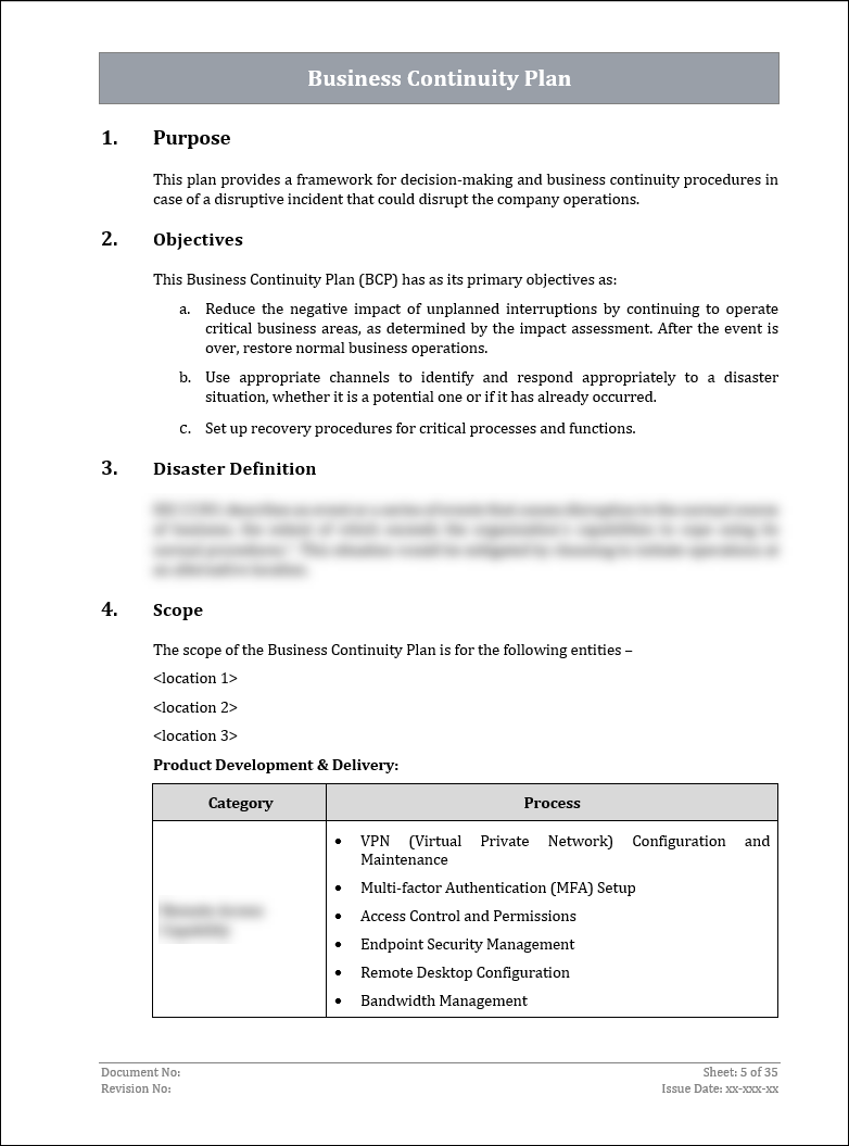 ISO 22301 Documentation Toolkit