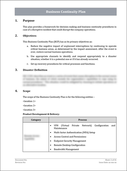 ISO 22301 Documentation Toolkit
