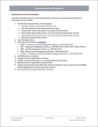ISO 22301 Documentation Toolkit