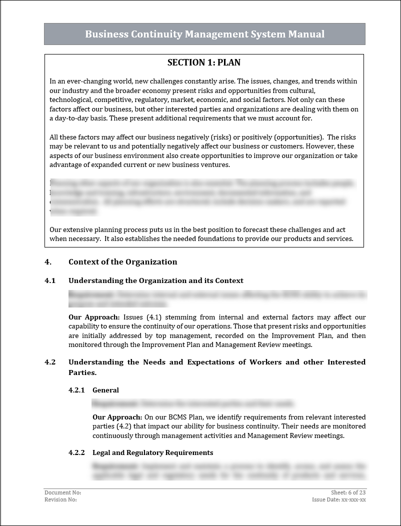ISO 22301 Documentation Toolkit