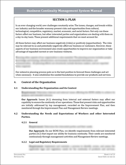 ISO 22301 Documentation Toolkit