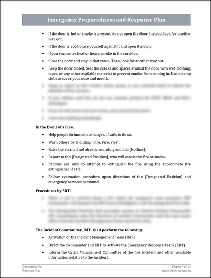 ISO 22301 Documentation Toolkit